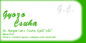 gyozo csuha business card